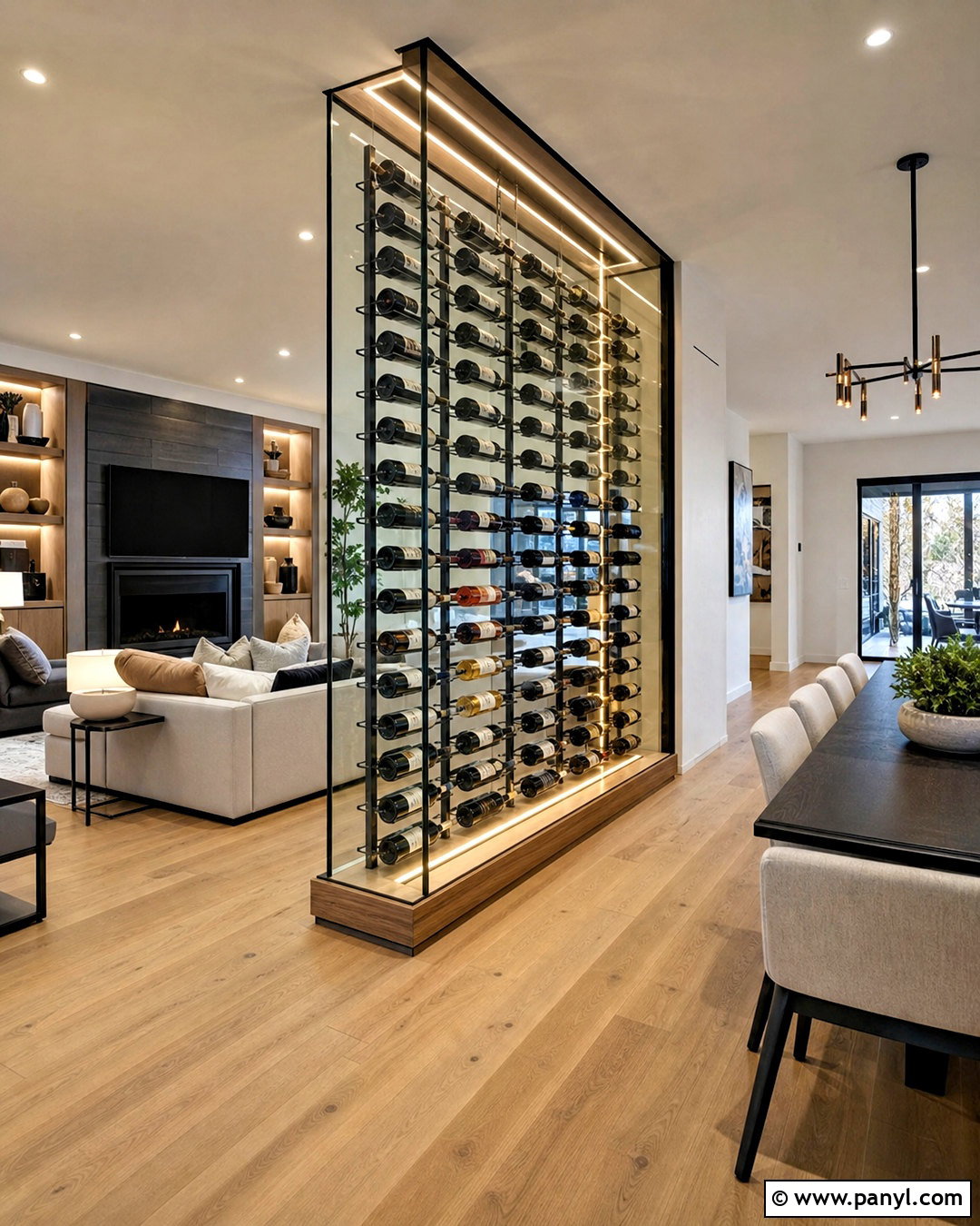 Two Sided Glass Wine Cellar Wall - 20 small glass wine cellar wall ideas