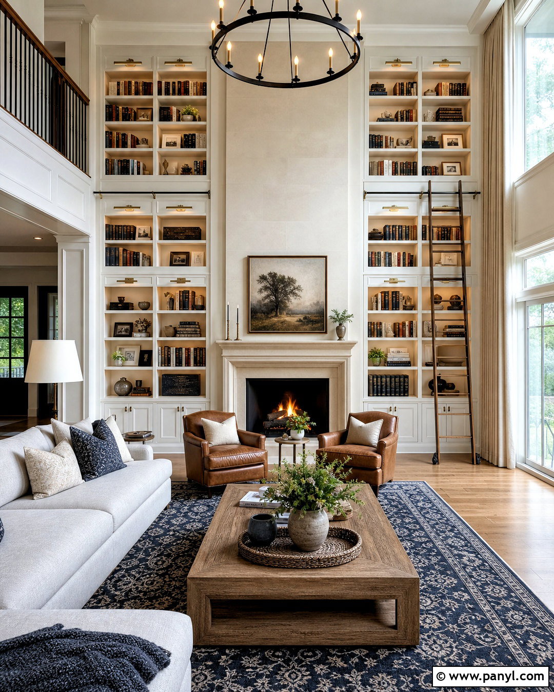 Two Story Living Room With Built Ins - 20 two story living room ideas