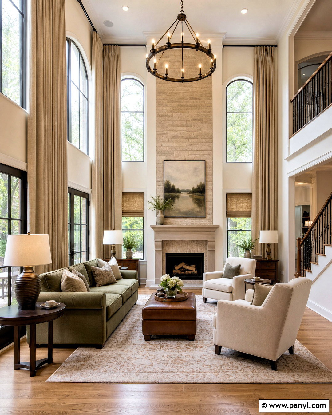 Two Story Living Room With Curtains - 20 two story living room ideas