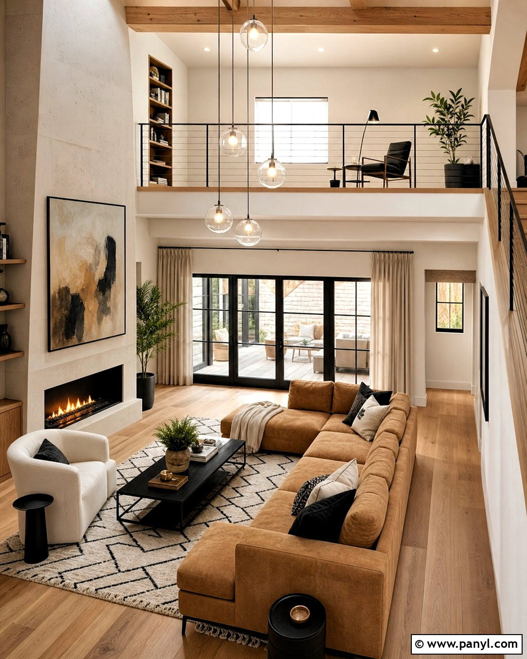 Two Story Living Room With Loft - 20 two story living room ideas