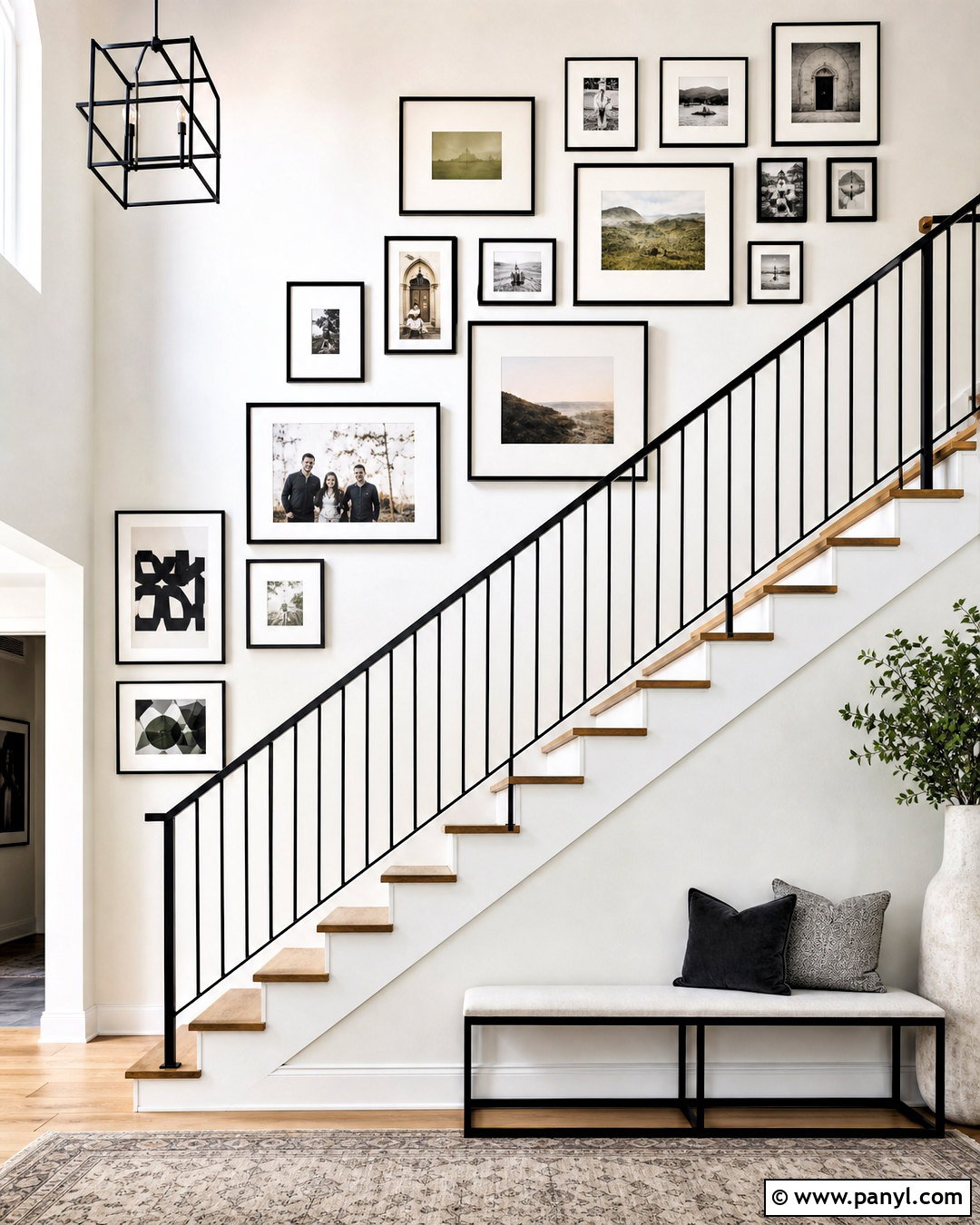 Two Story Wall With Staircase Gallery - 20 two story wall decor ideas