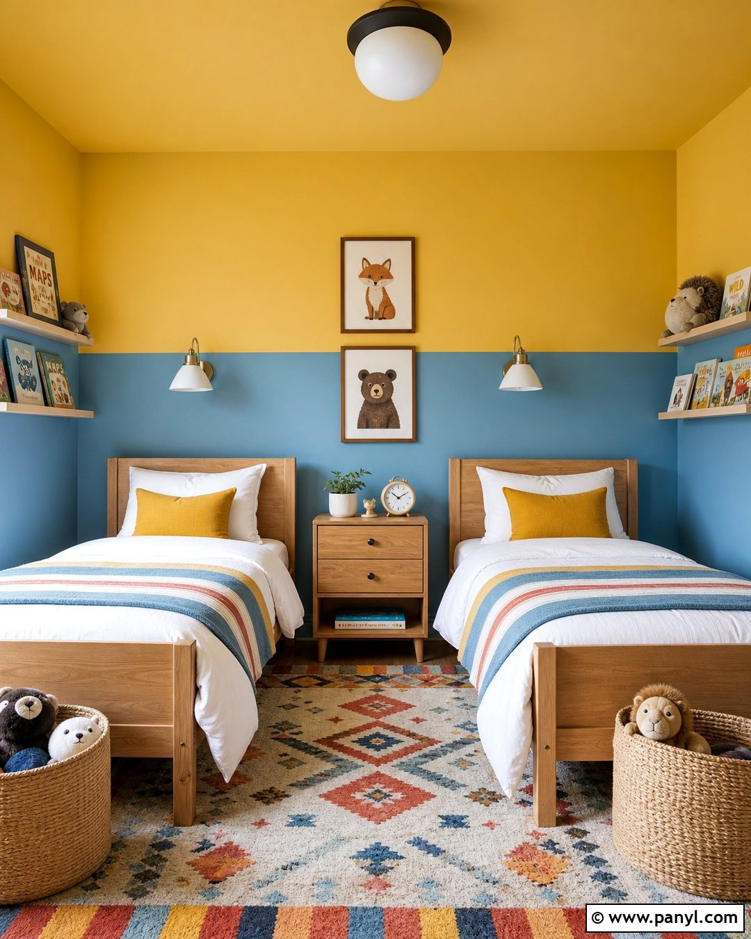 Two Tone 34 Painted Kids Bedroom - 25 34 Painted Wall ideas
