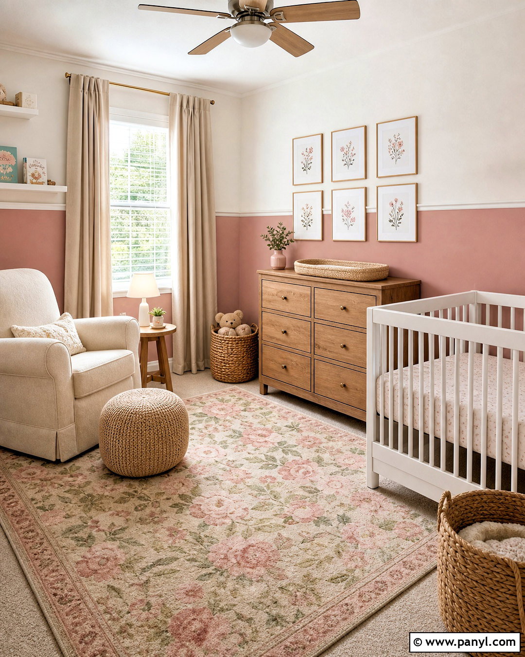 Two Tone Baby Girl Room - 20 baby girl room paint ideas