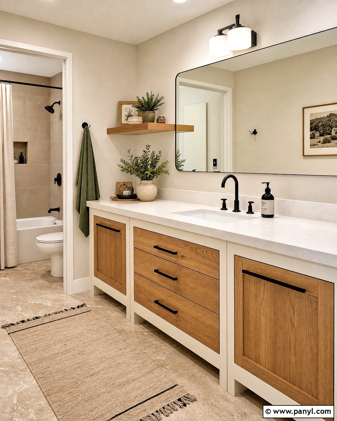 Two-Tone Bathroom Vanity - 20 bathroom vanity color ideas