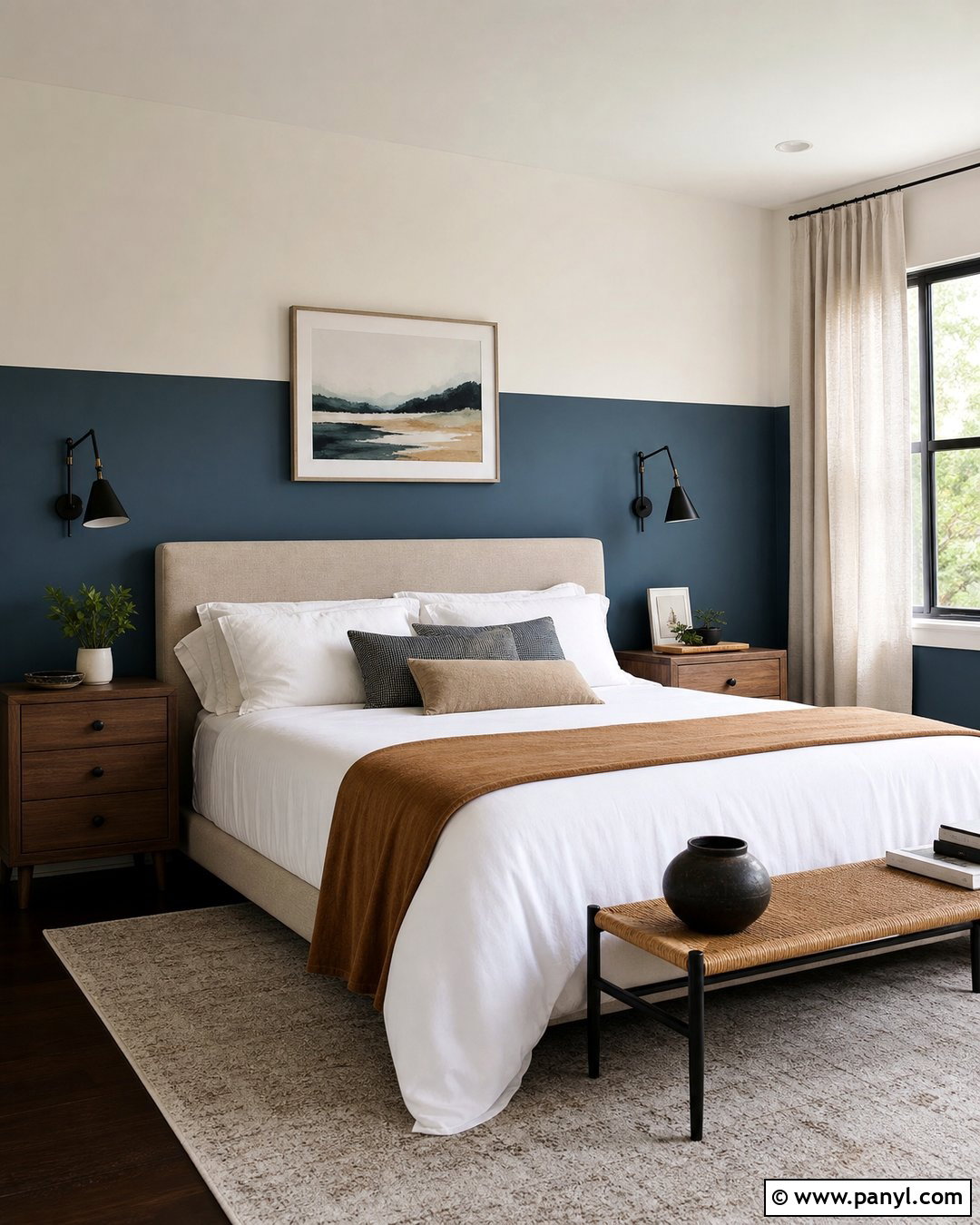 Two Tone Bedroom Wall Paint Lines - 30 Wall Lines Paint Stripes