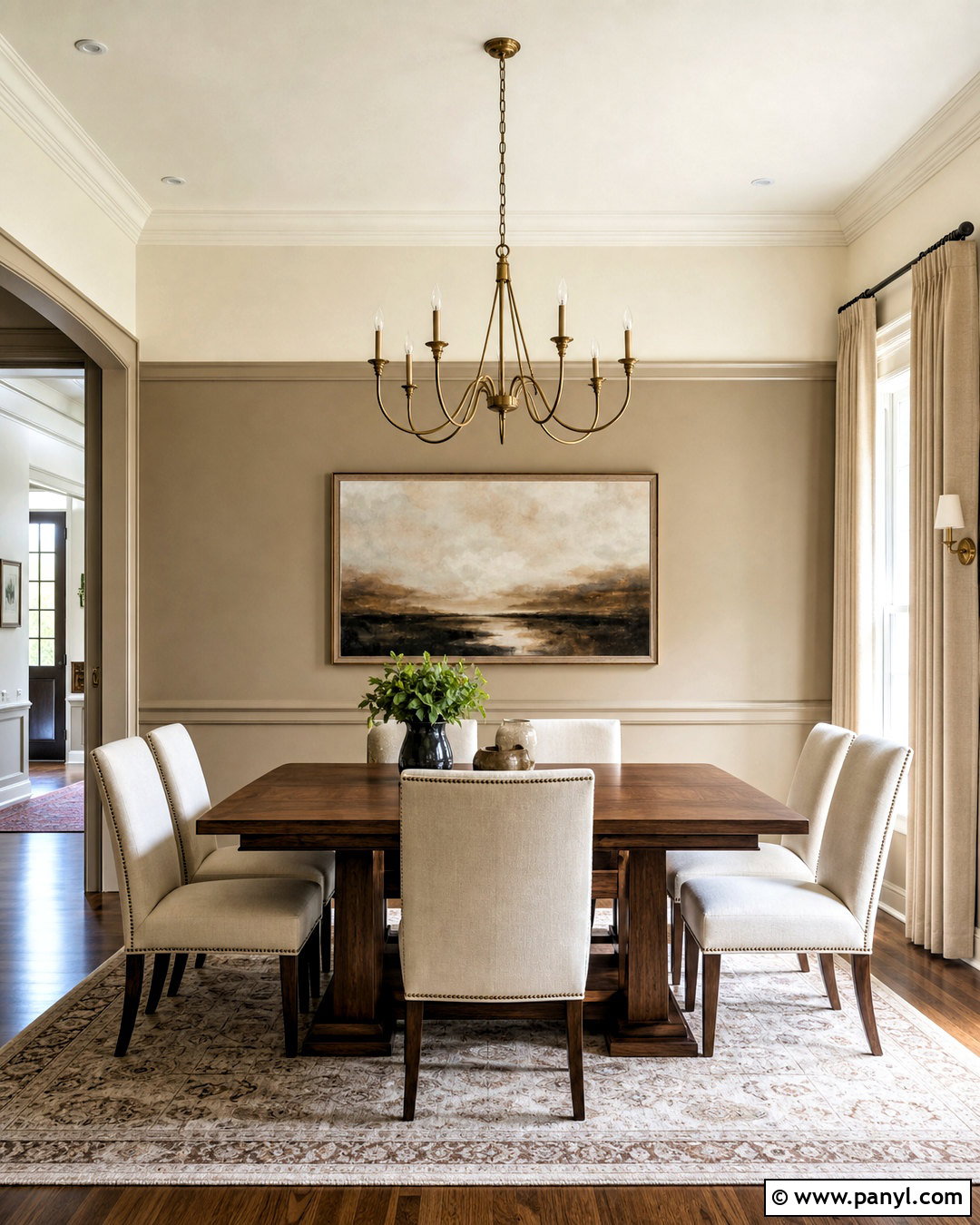 Two Tone Beige Accent Wall - 20 beige accent wall ideas