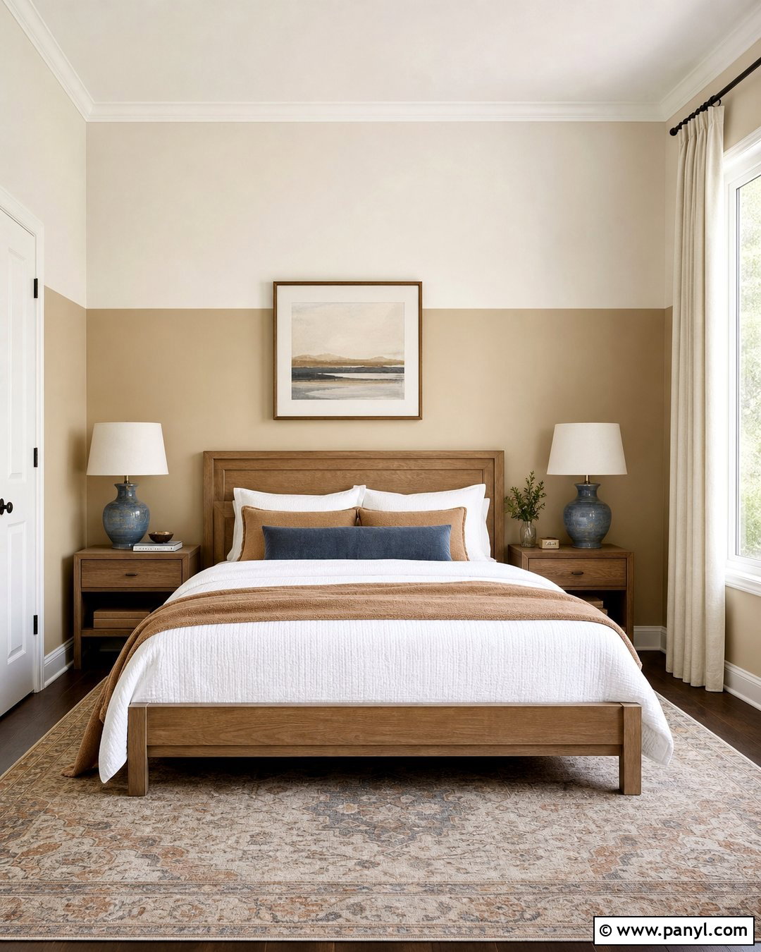 Two Tone Beige Bedroom Walls - 30 room wall color ideas bedrooms