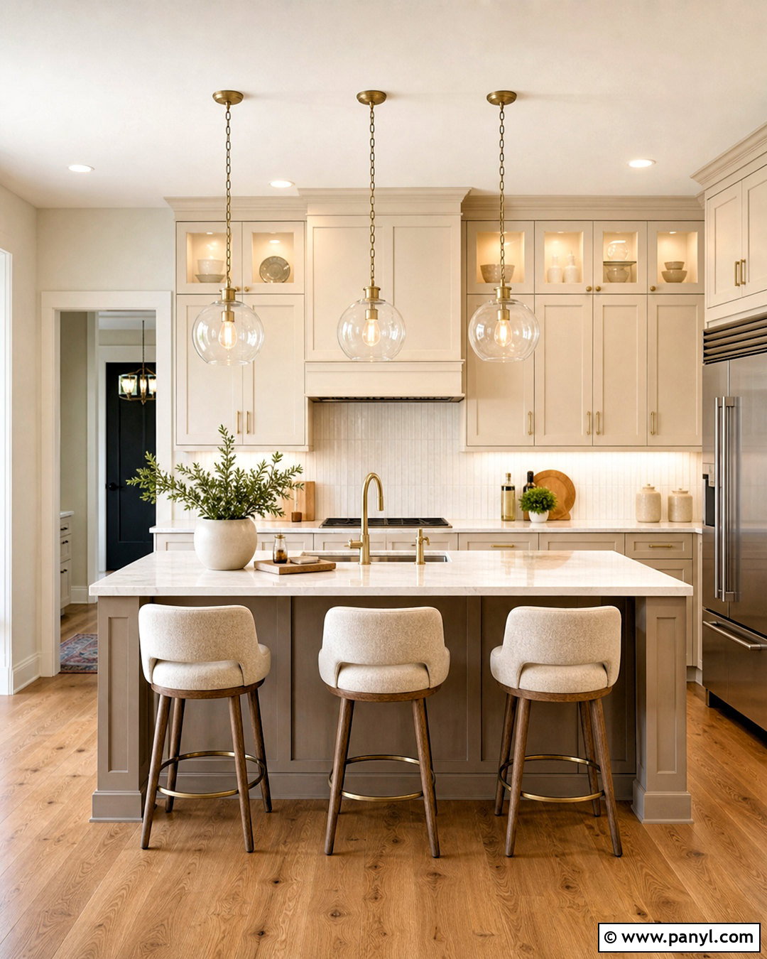 Two-Tone Beige Kitchen - 20 beige kitchen ideas