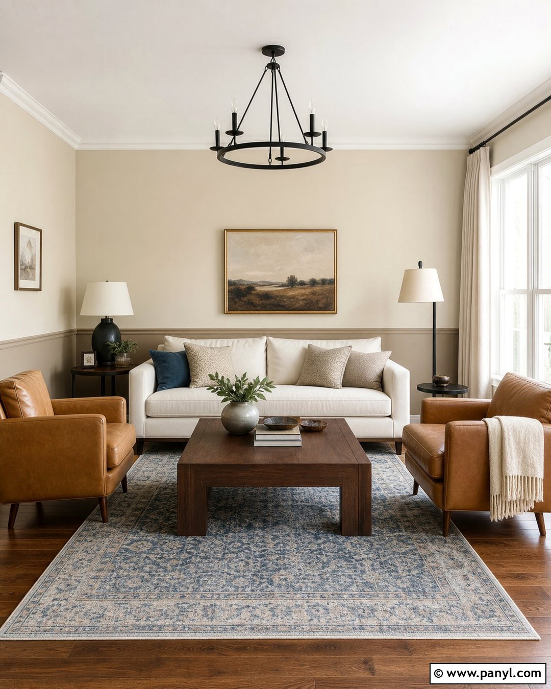 Two Tone Beige Living Room - 30 beige wall colors for living room ideas