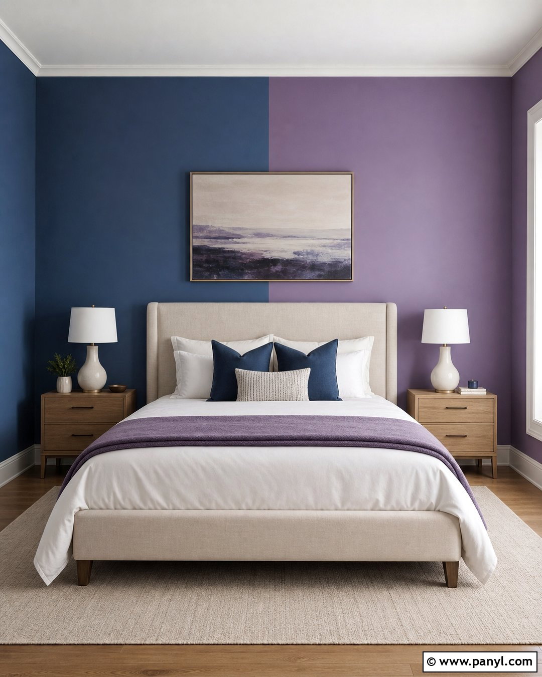 Two Tone Blue And Purple Bedroom Walls - 25 Blue And Purple Wall Paint Ideas