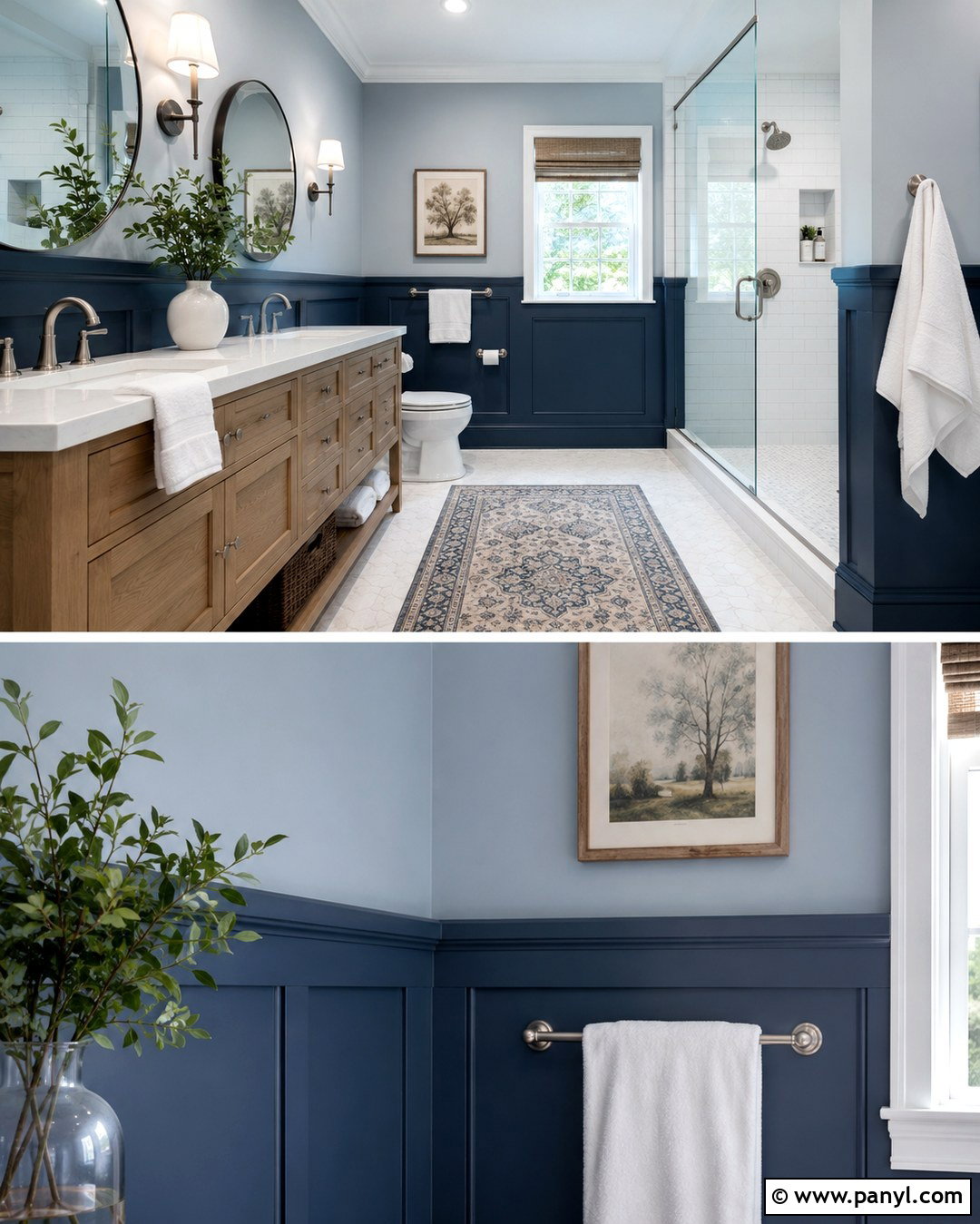 Two Tone Blue Bathroom Walls - 20 Blue For Bathroom Walls