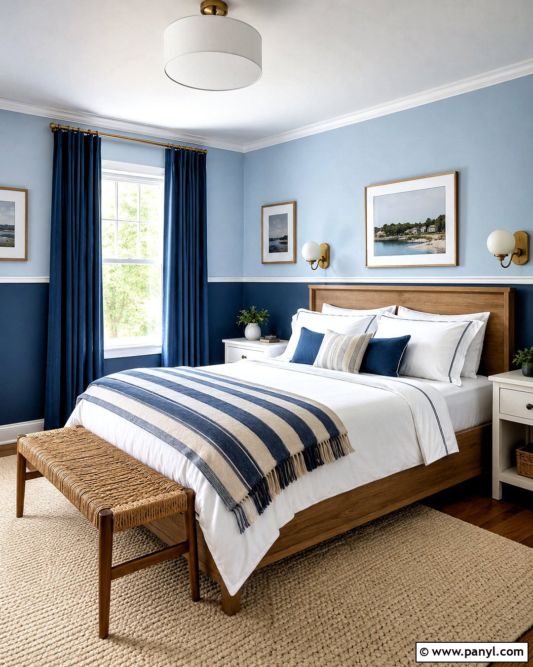 Two Tone Blue Bedroom Walls - 20 blue wall room ideas bedrooms