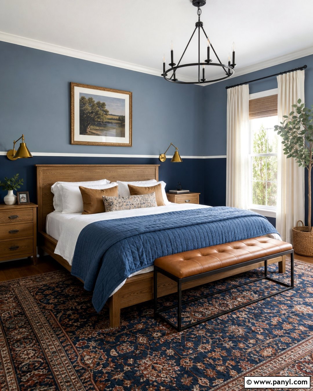Two Tone Blue Bedroom - 30 blue wall colors bedroom ideas
