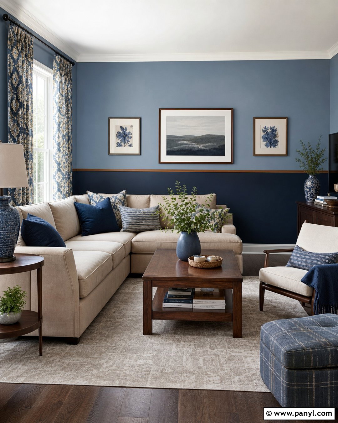 Two Tone Blue Living Room Walls - 20 How To Paint Walls Blue Ideas