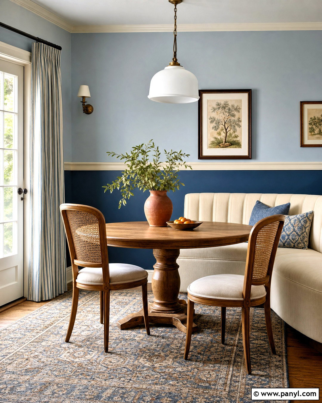 Two Tone Blue Walls - 20 blue wall ideas
