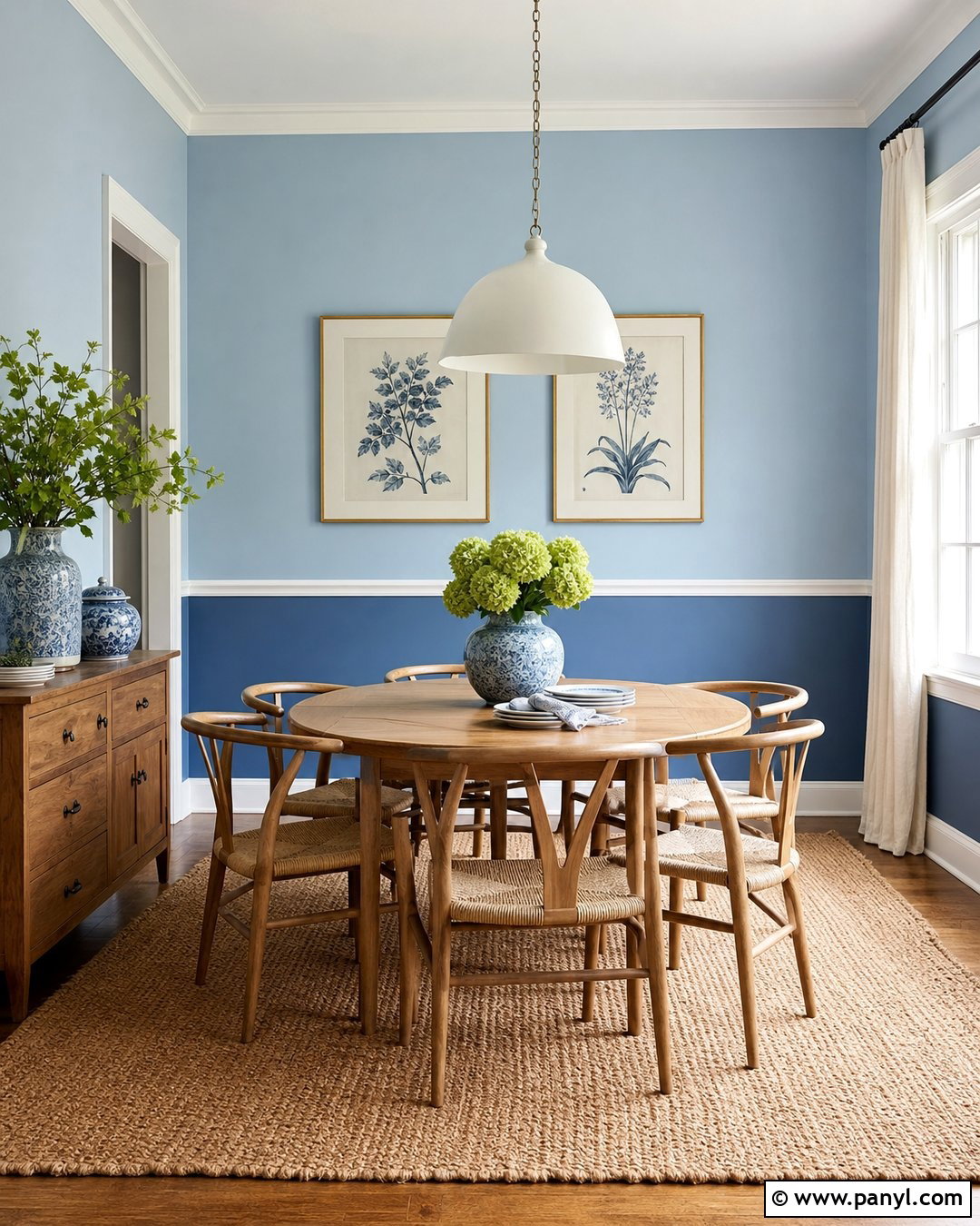 Two Tone Blue Walls - 35 Blue Painted Walls