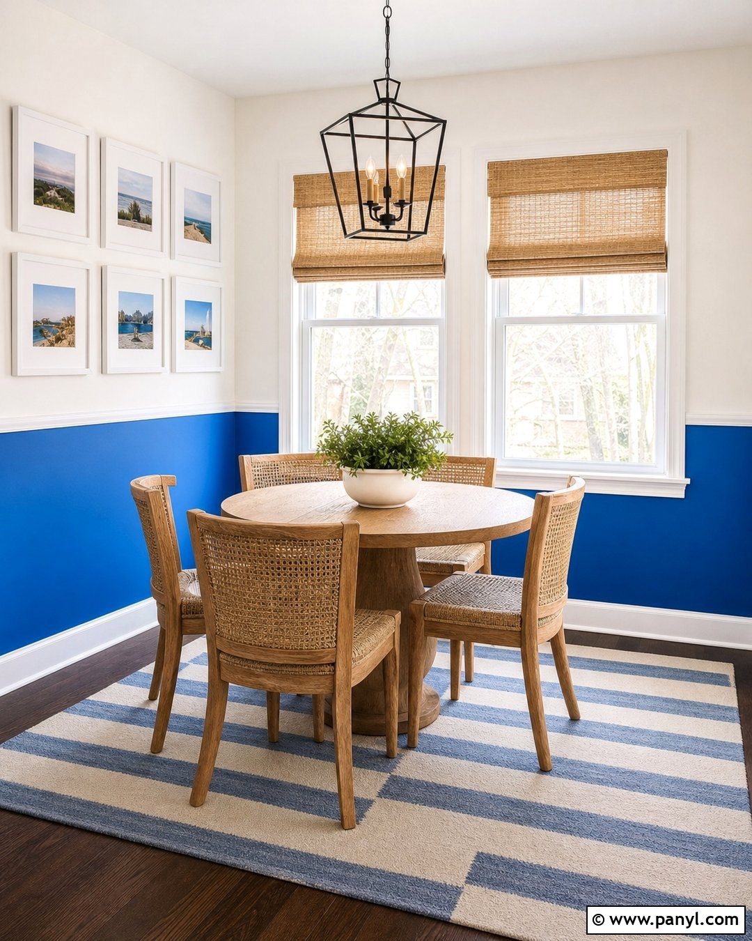 Two-Tone Bright Blue Walls - 20 Bright Blue Wall Color Ideas