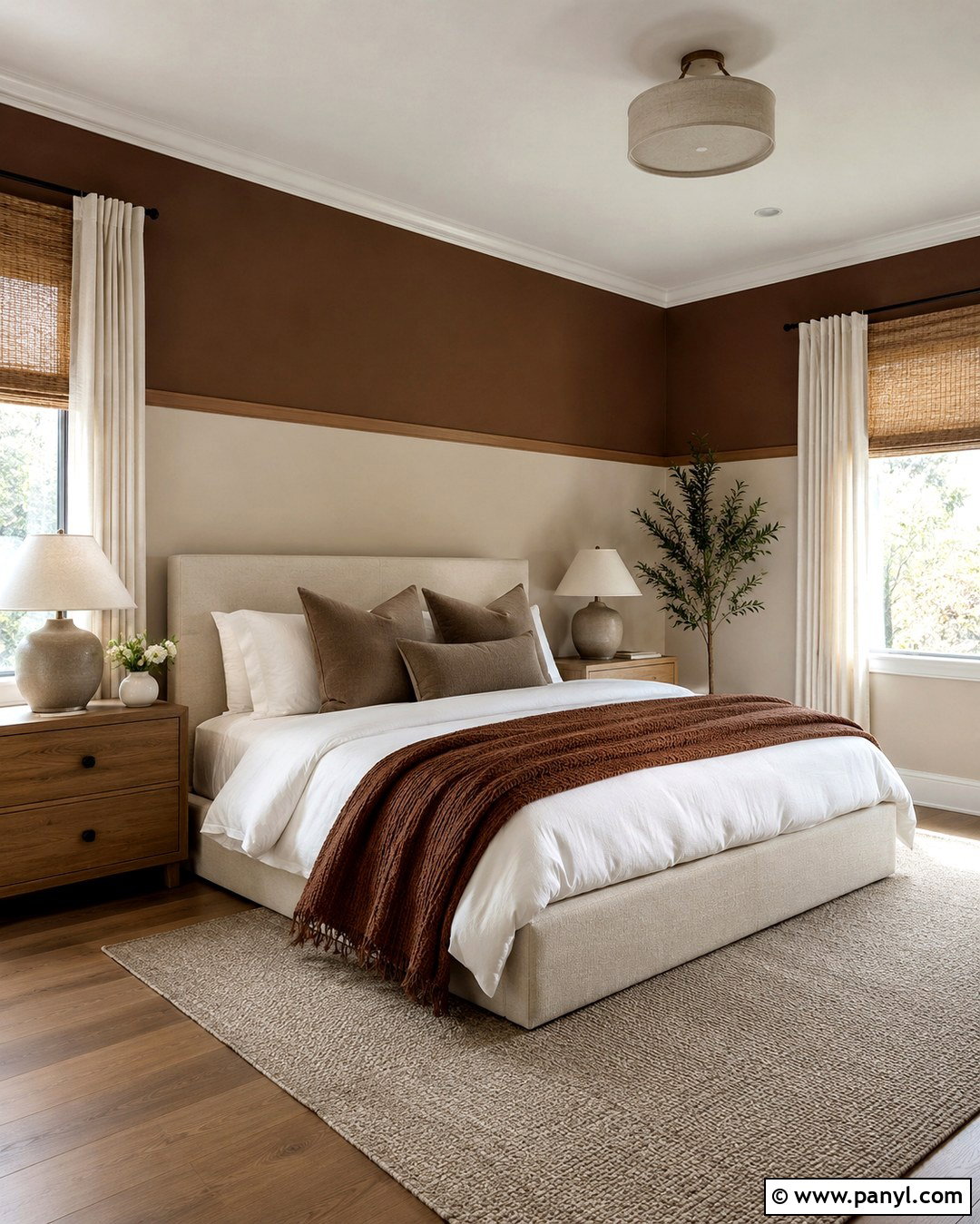 Two Tone Brown And Beige Bedroom Walls - 20 Brown And Beige Walls