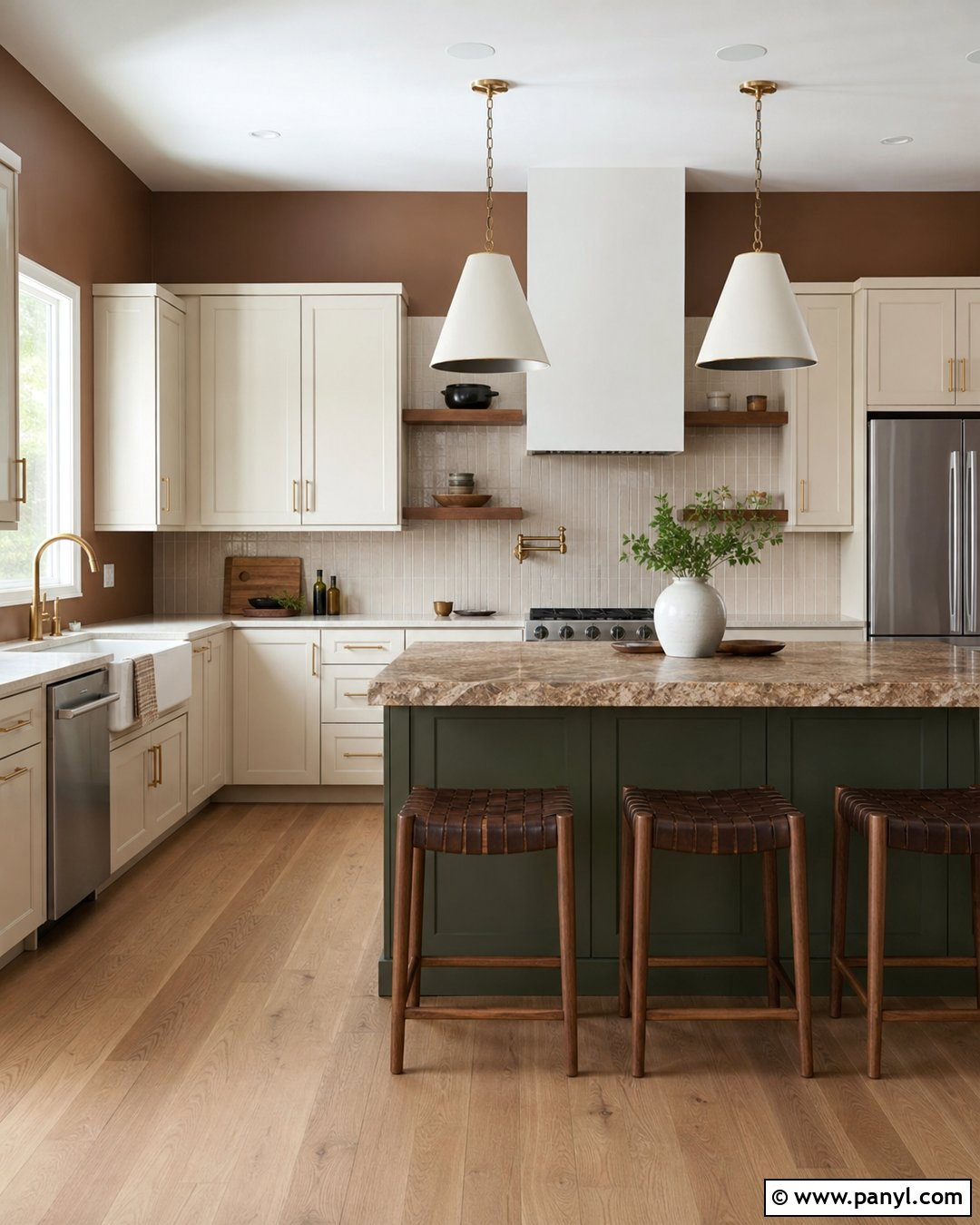 20 Modern Kitchen With Brown Walls: Warm Ideas for Cozy Homes