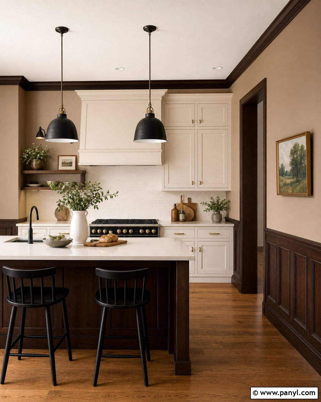 Two Tone Brown Kitchen Walls - 35 Brown Kitchen Walls