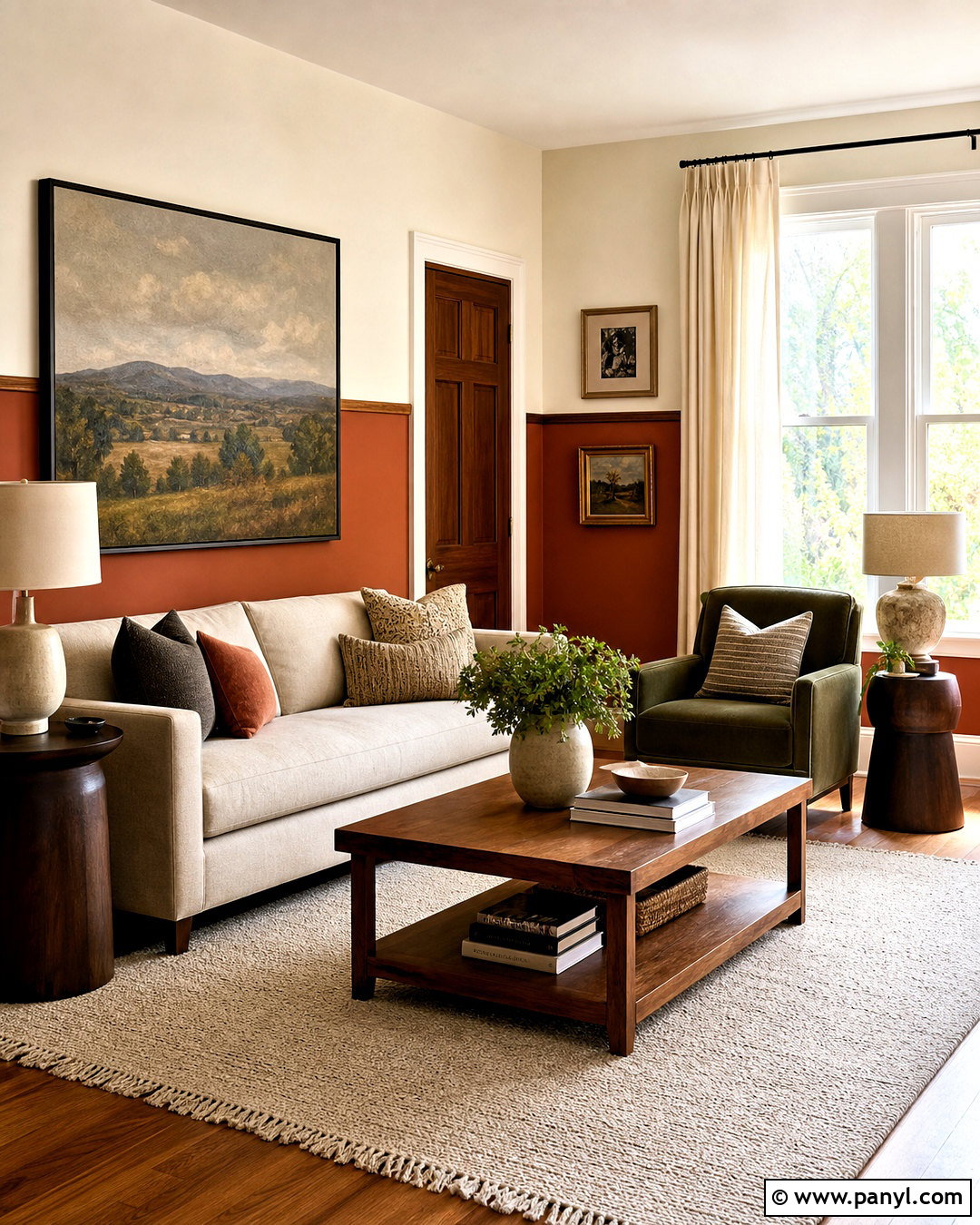 Two Tone Burnt Orange Living Room Wall - 20 burnt orange living room walls