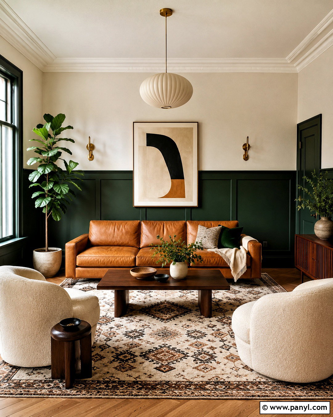 Two Tone Color Block Living Room - 20 color block interior design ideas