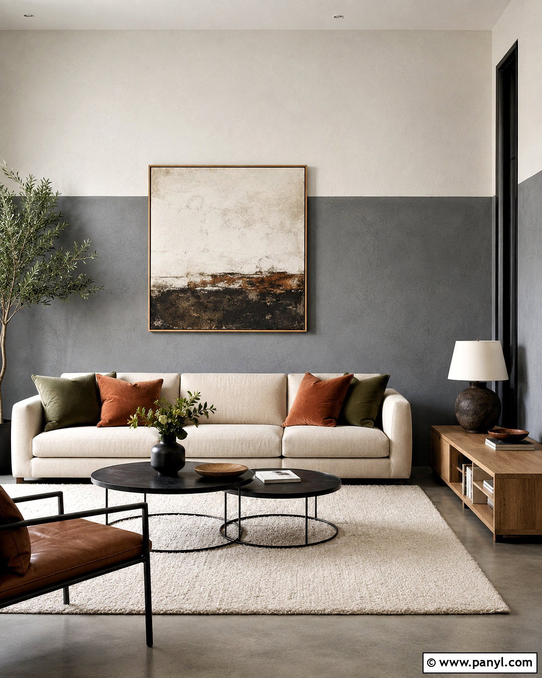 Two Tone Concrete Wall - 20 concrete wall paint ideas