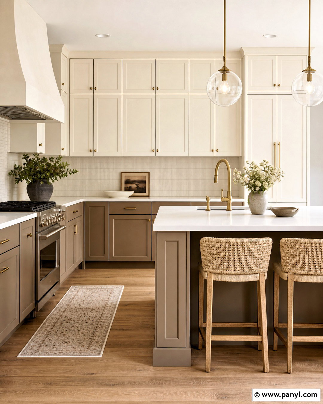 Two Tone Cream And Taupe Kitchen - 20 warm neutral kitchen ideas
