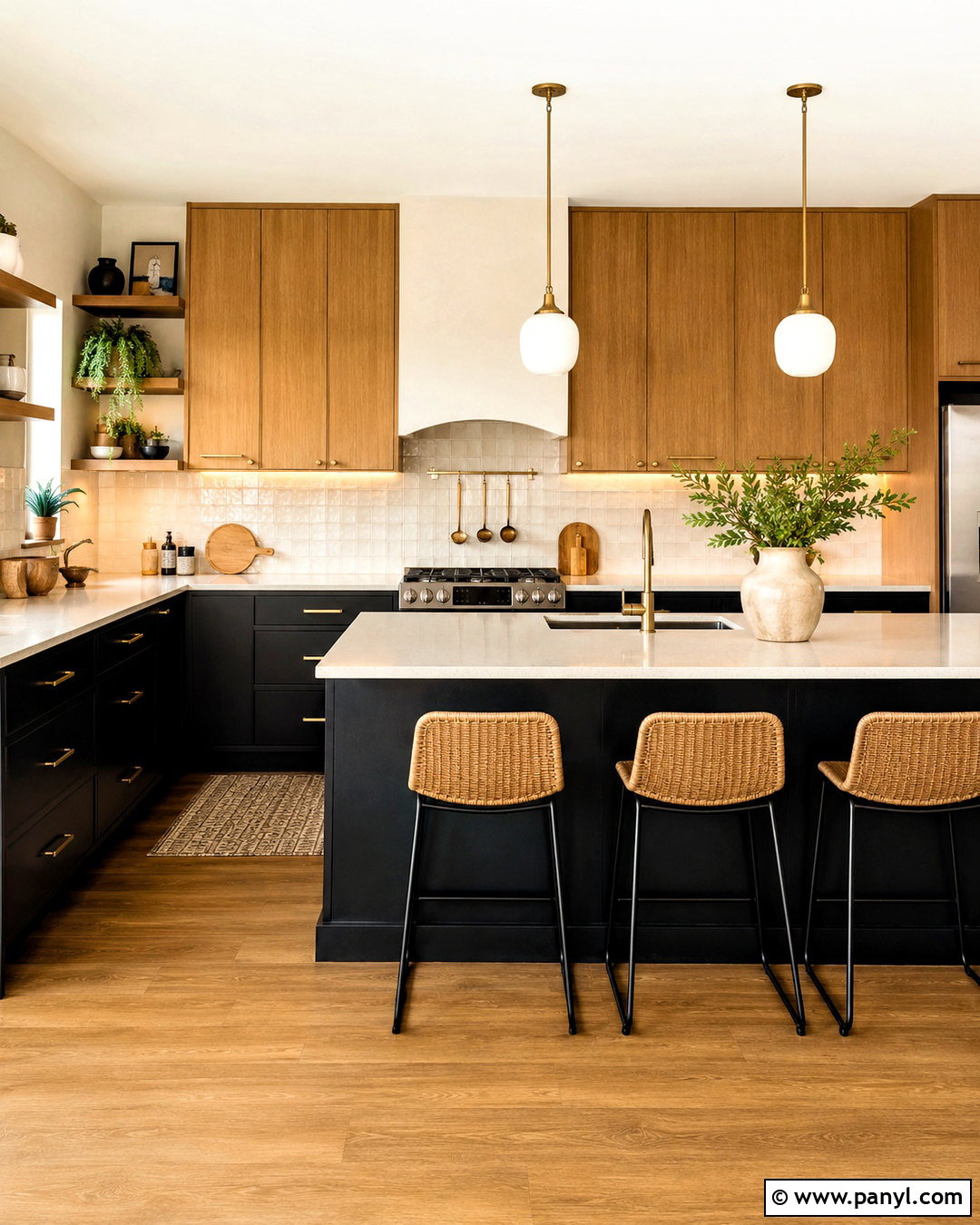 Two-Tone Dark Kitchen Cabinets - 20 dark kitchen ideas