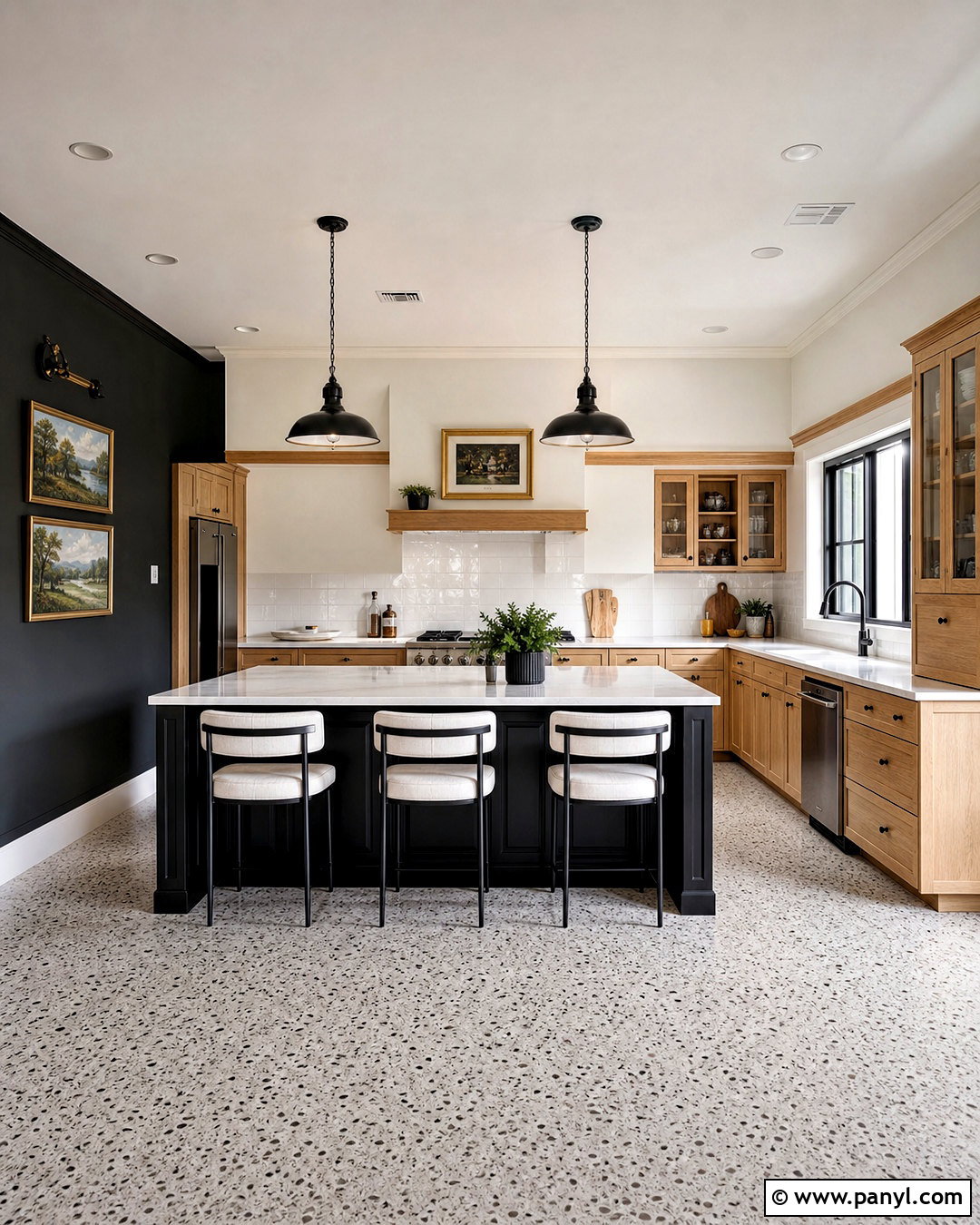 Two-Tone Dark Kitchen Walls - 20 dark kitchen walls