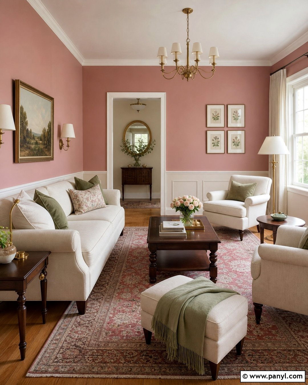Two-Tone Dusty Pink Walls - 35 dusty pink walls