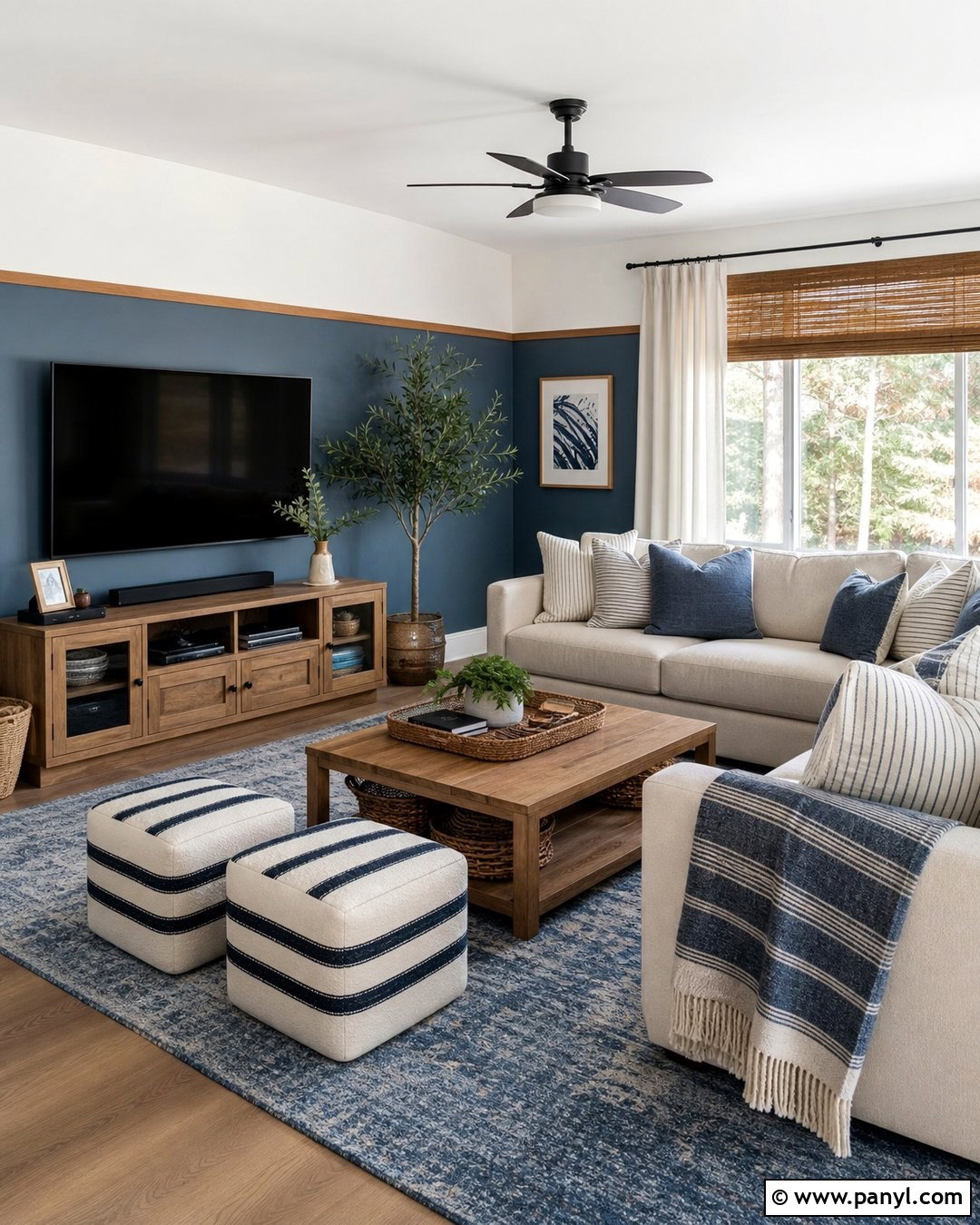Two Tone Feature Wall - 30 Feature Wall Paint Ideas