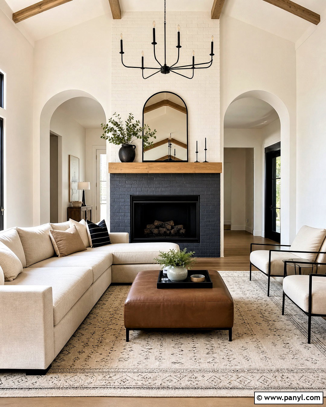 Two Tone Fireplace - 20 fireplace painting ideas