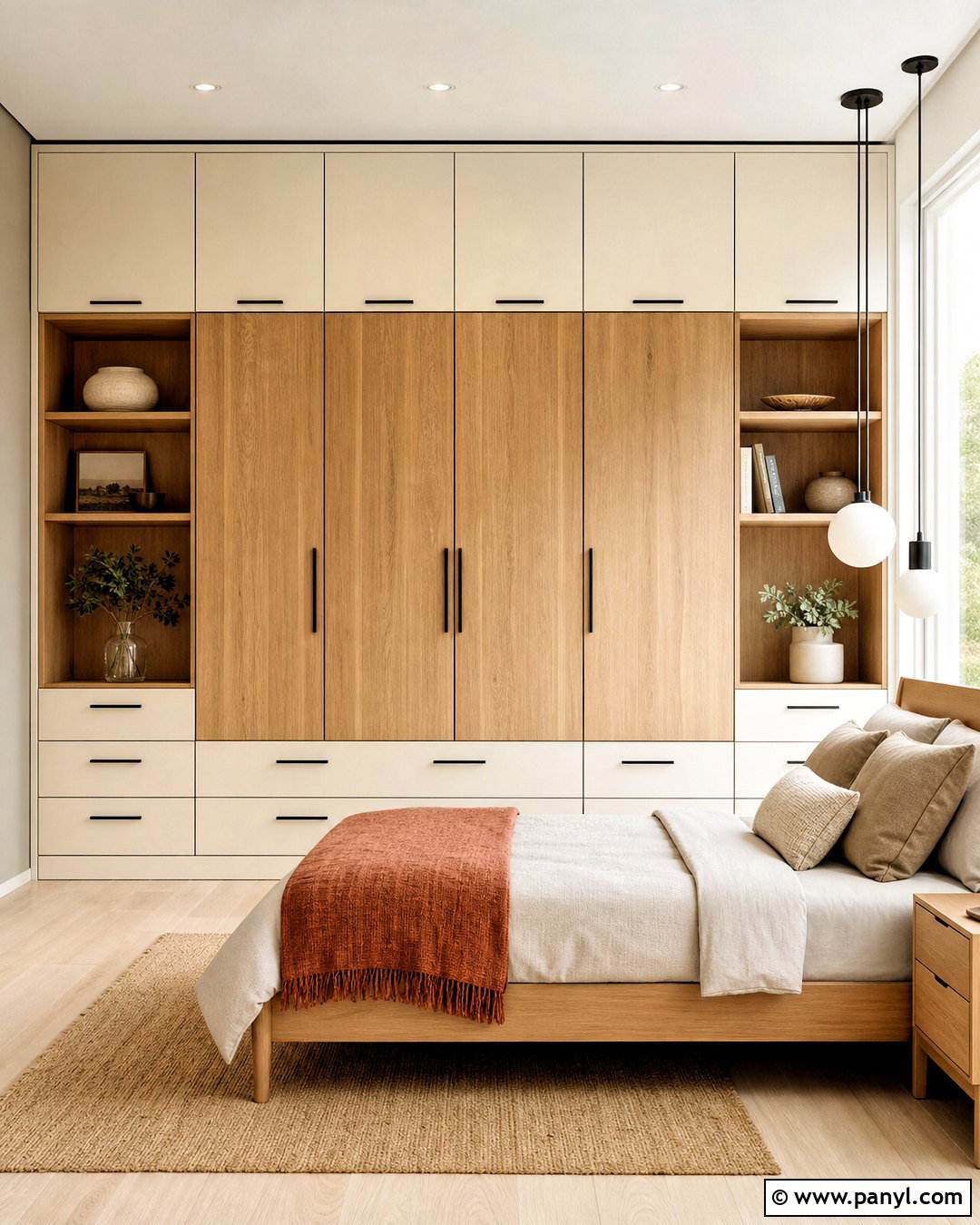 Two Tone Full Wall Wardrobe - 20 full wall wardrobe ideas