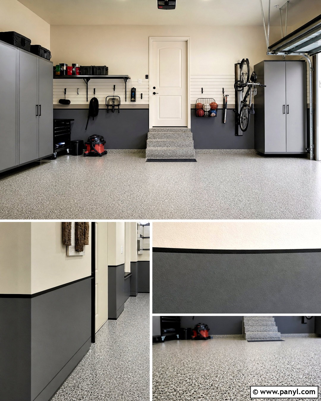 Two-Tone Garage Walls - 20 garage painting ideas interior ideas