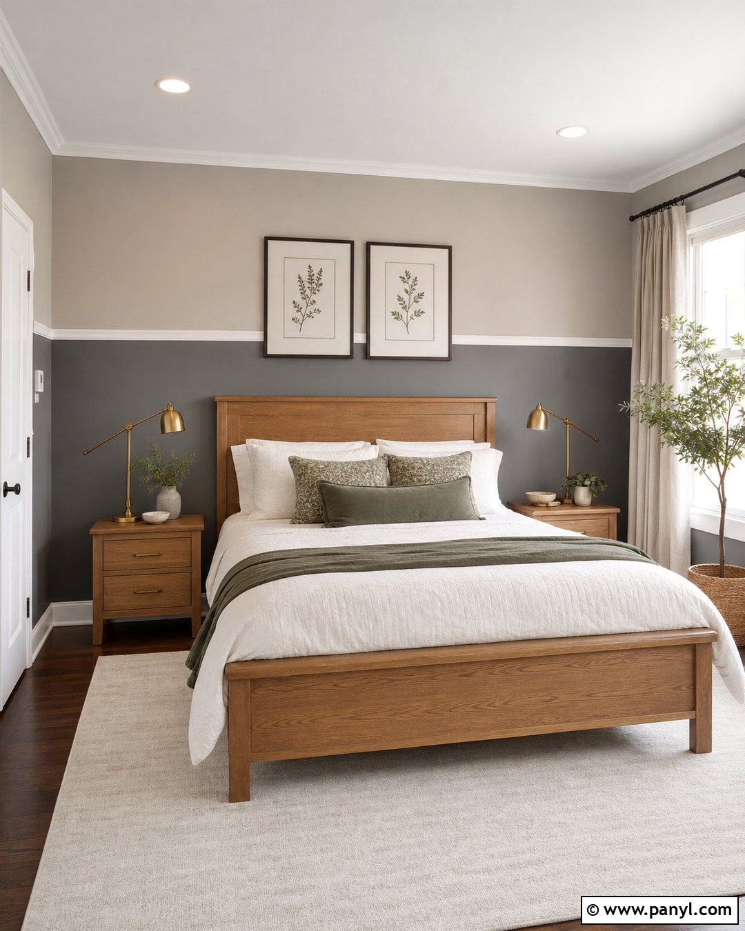 Two Tone Gray Bedroom - 25 Wall Paint Gray Ideas