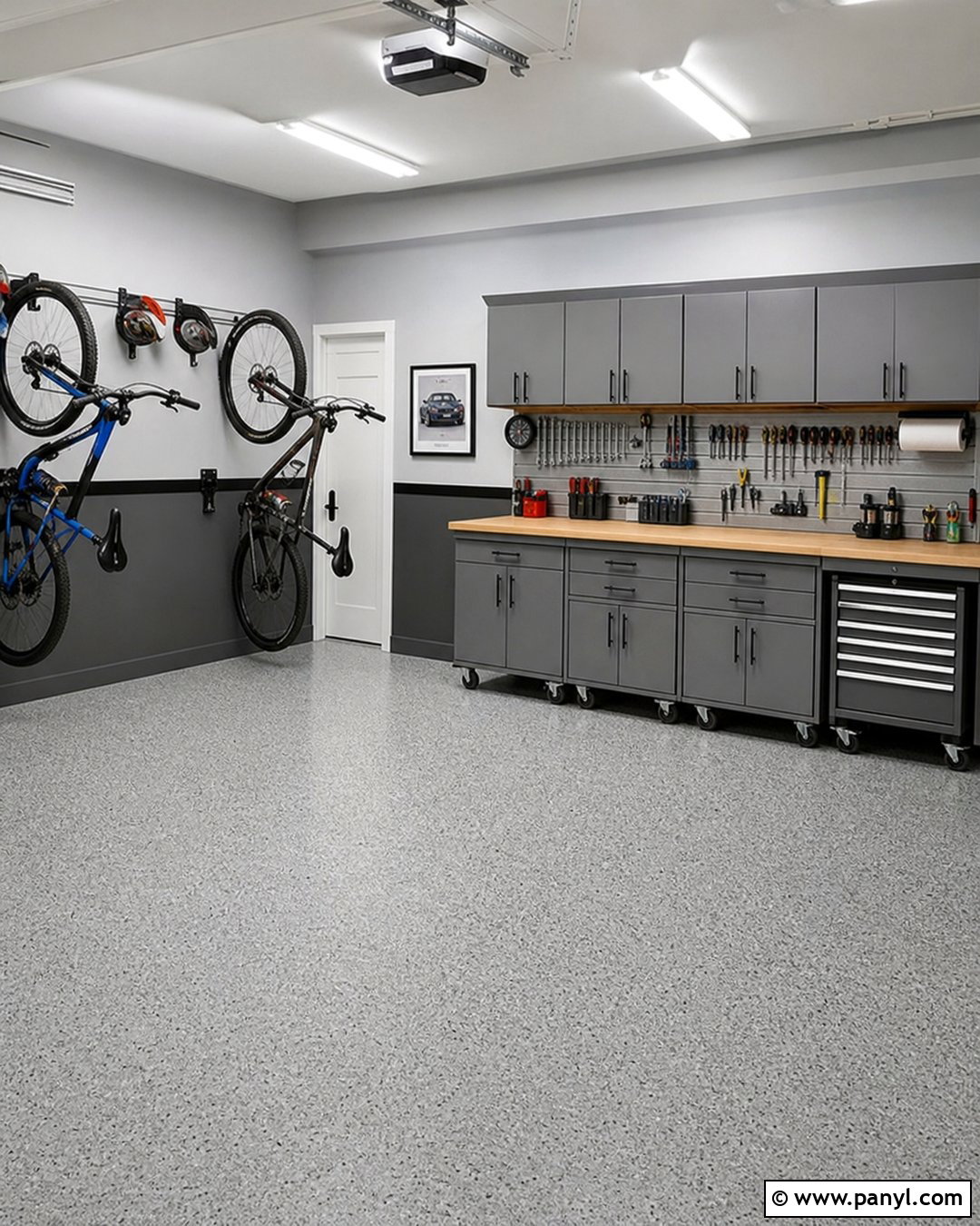 Two Tone Gray Garage Walls - 30 Garage Wall Colors