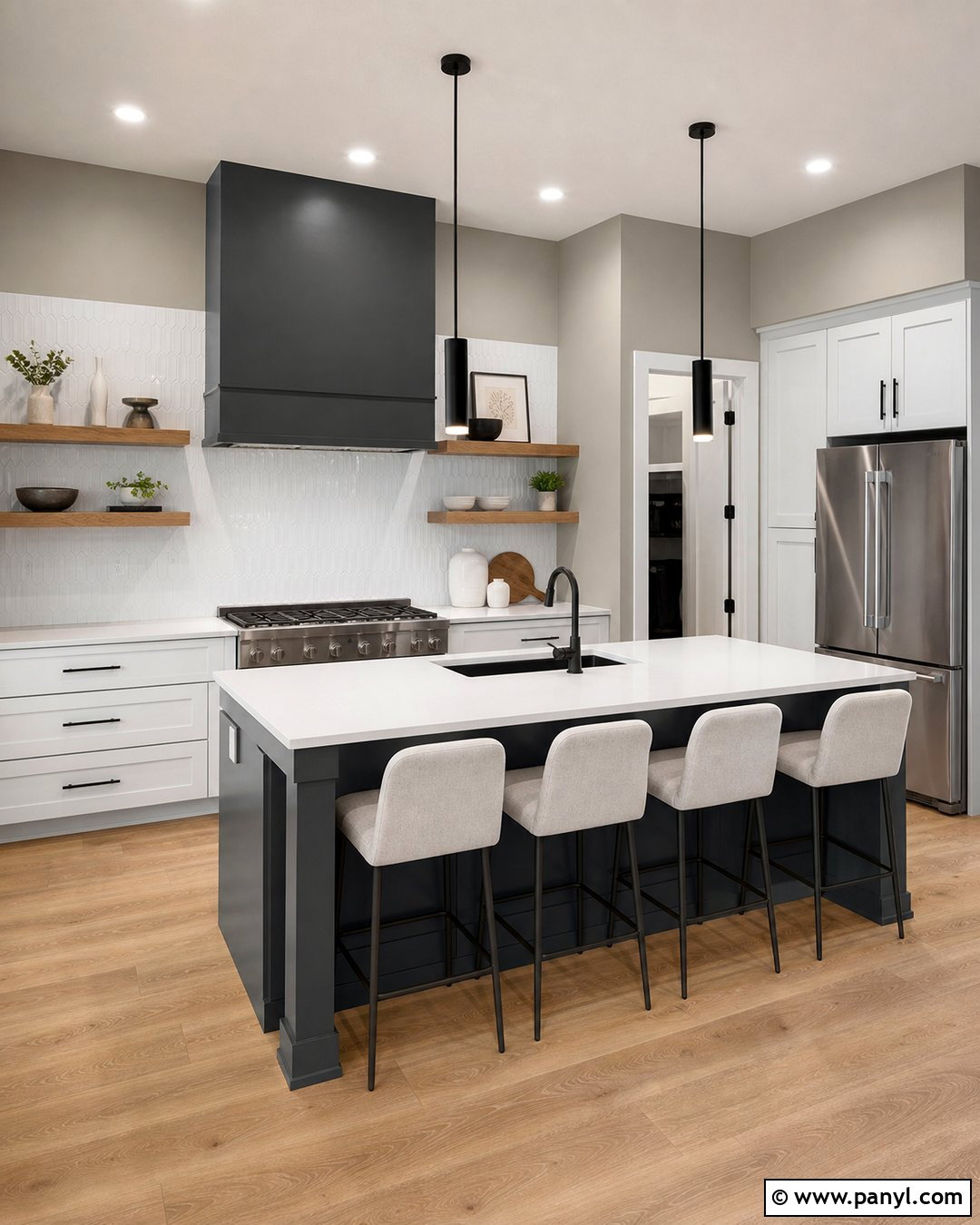 Two Tone Gray Kitchen Walls - 20 Best Gray Kitchen Wall Color Ideas