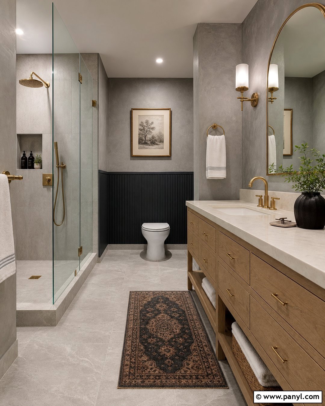 Two Tone Gray Textured Bathroom Walls - 20 Gray Textured Bathroom Walls
