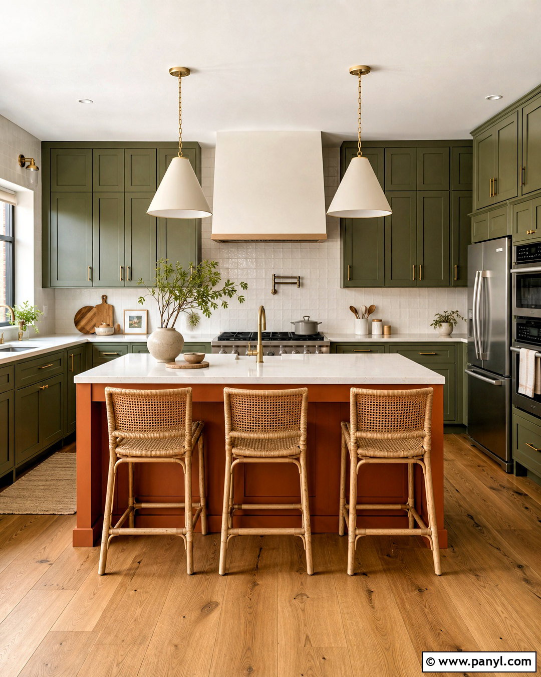 Two Tone Green And Orange Kitchen Cabinets - 20 green and orange kitchen ideas