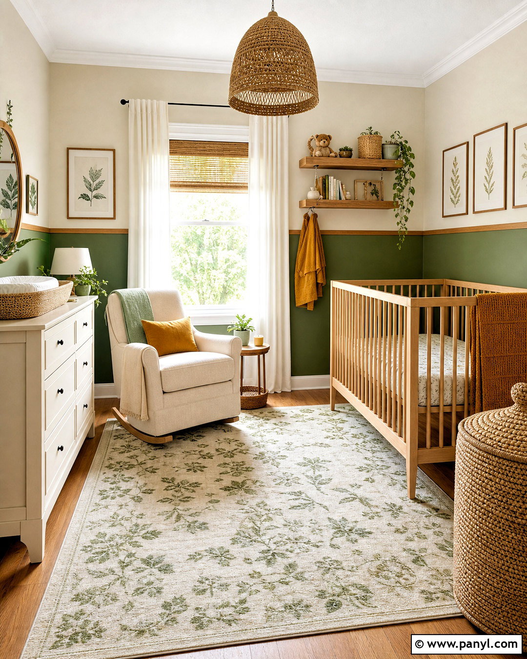 Two Tone Green Baby Room - 20 baby room paint ideas
