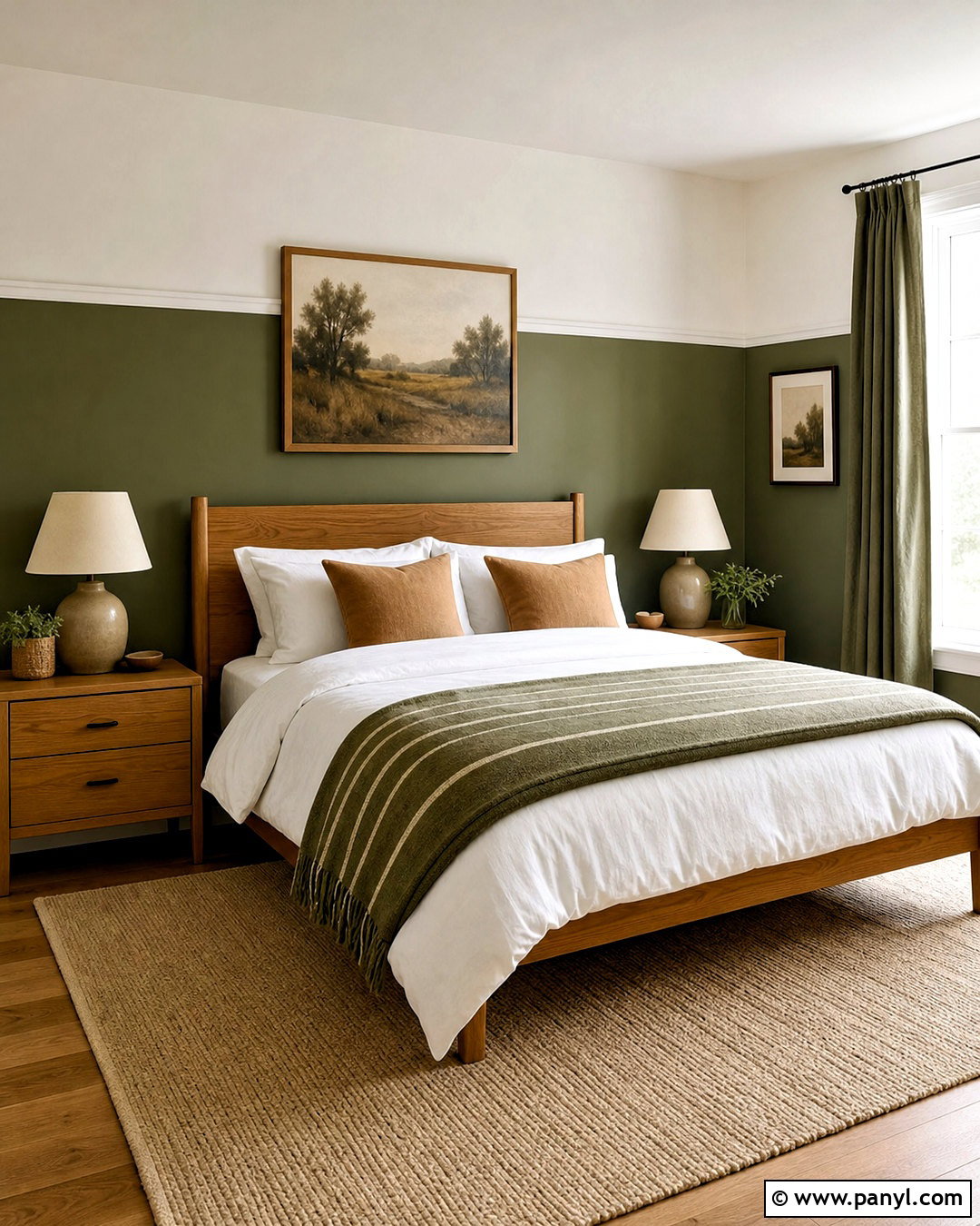 Two Tone Green Bedroom Walls - 20 bedroom ideas green walls