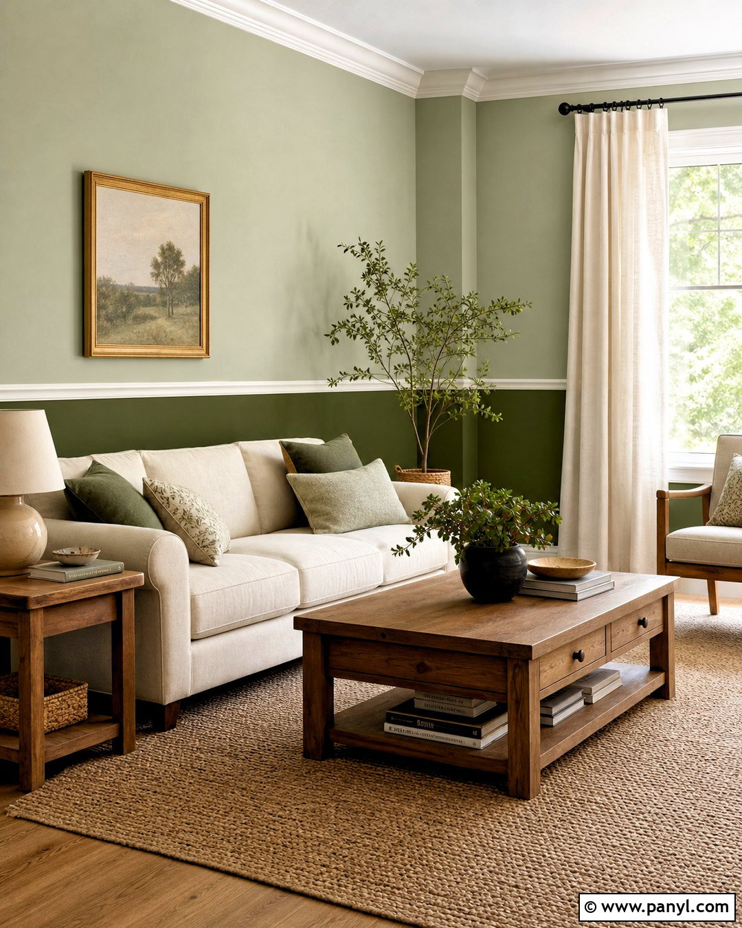 Two Tone Green Living Room Walls - 20 green living room walls
