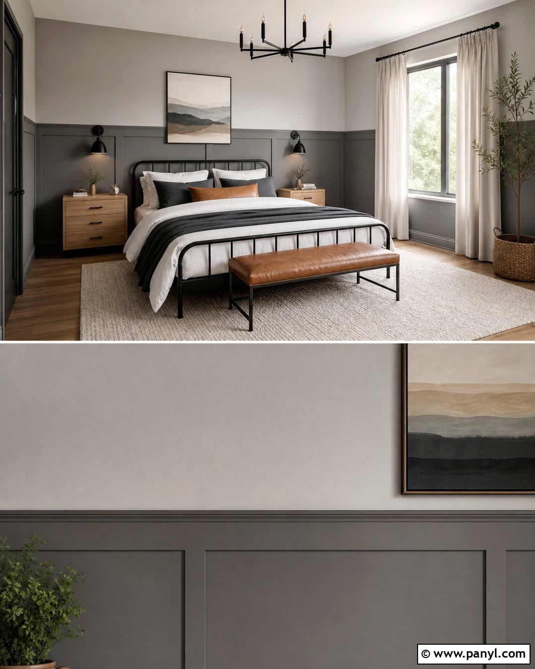 Two Tone Grey Bedroom Walls - 25 Grey Room Wall Ideas