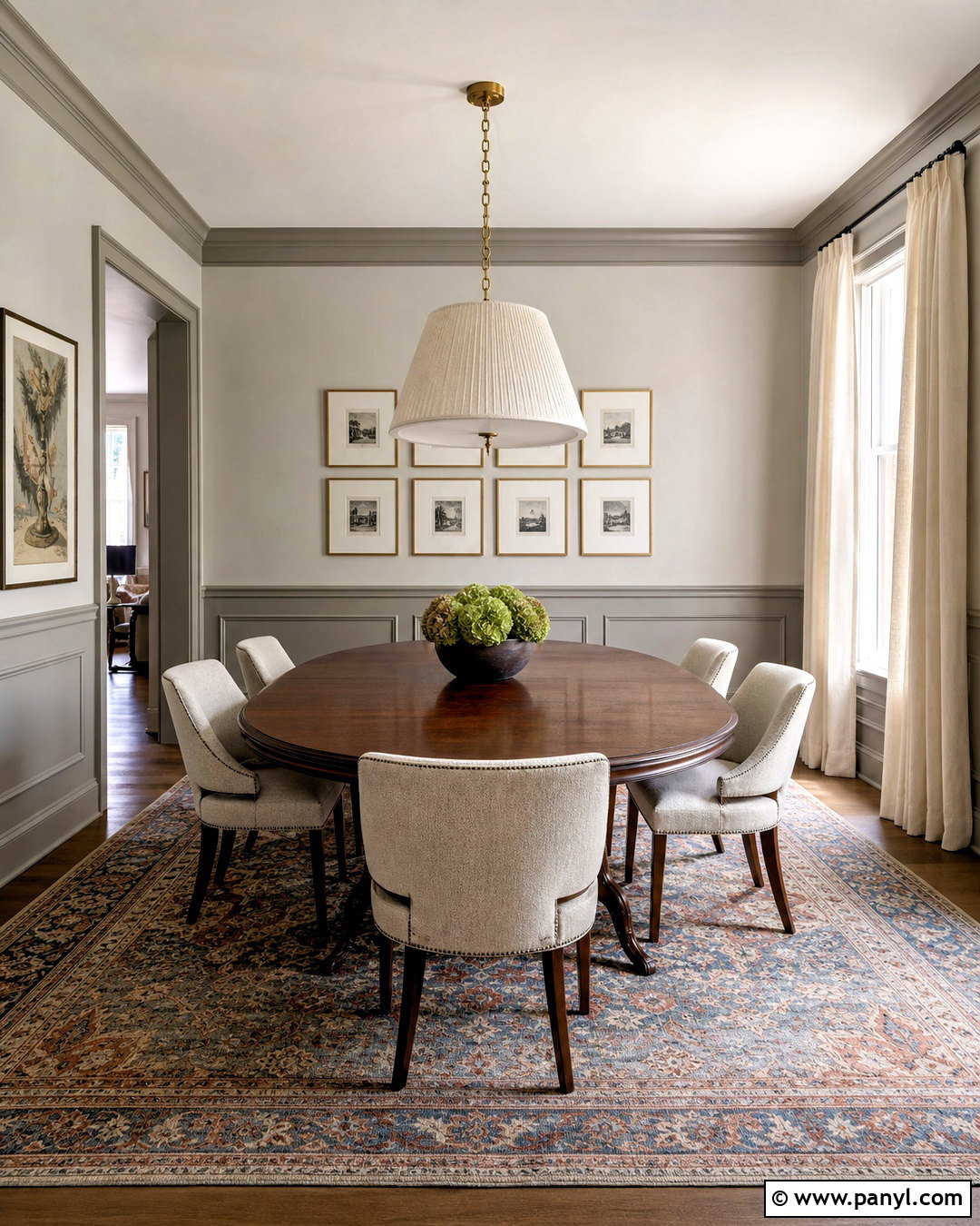 Two Tone Grey Wall Trim - 20 grey trim interior ideas