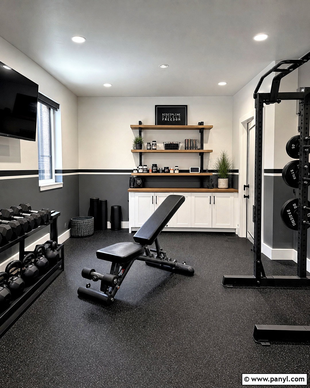 Two Tone Gym Wall - 20 gym wall painting ideas