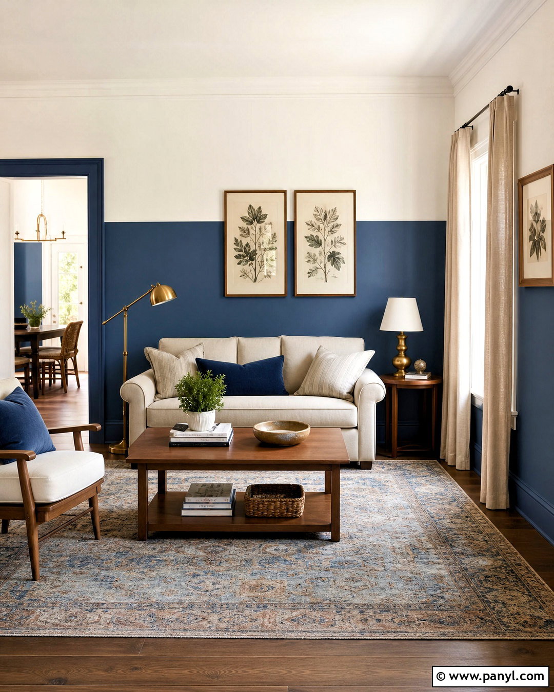 Two Tone Half Wall Paint Pattern - 20 wall paint patterns living room ideas