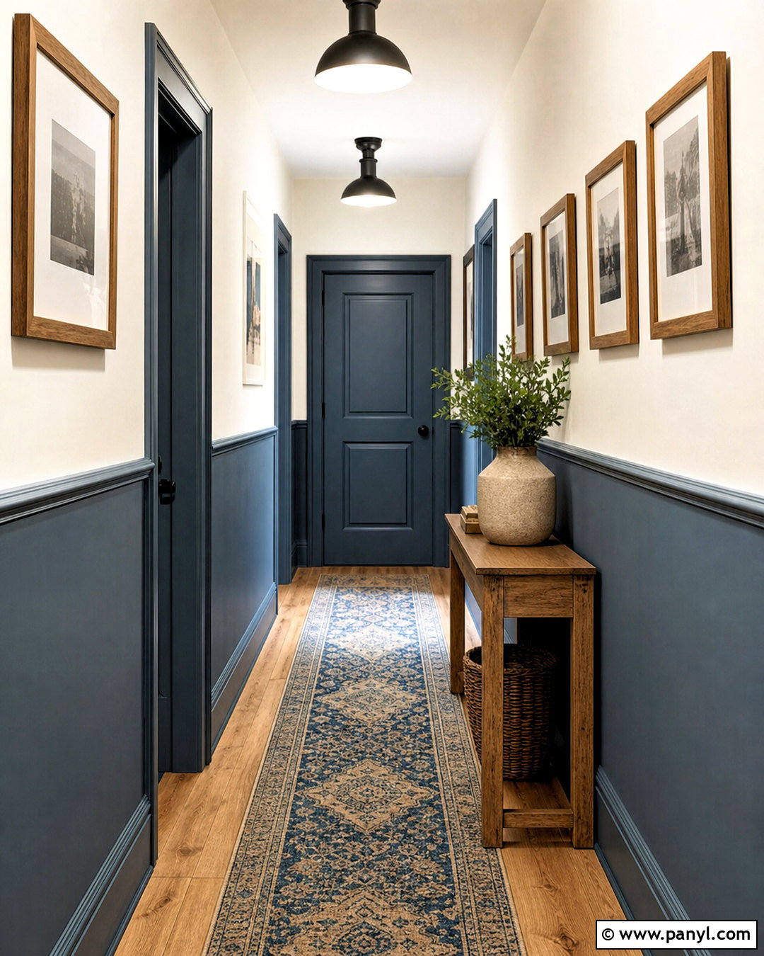 Two-Tone Hallway Walls - 20 wall paint inspo ideas