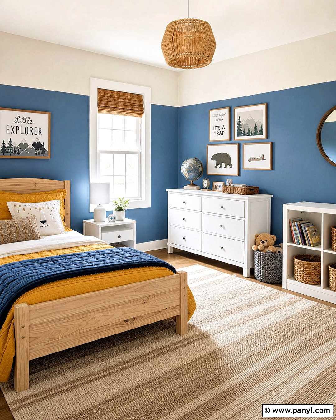 Two-Tone Kids Bedroom Wall Paint - 20 wall paint inspiration ideas