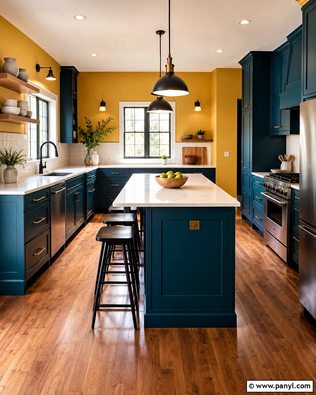 Two-Tone Kitchen Cabinets With Yellow Walls - 20 What Color Kitchen Cabinets Go With Yellow Walls